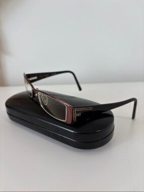 Fendi F602R glasses Copper Brown frames Crystals sides EYEGLASSES 52-16-135